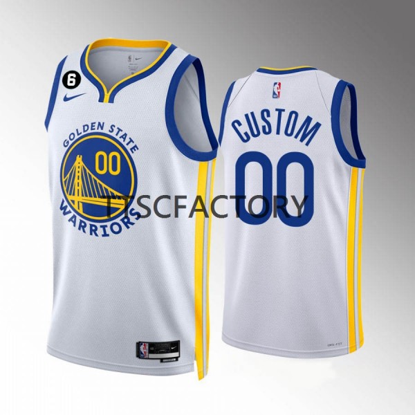 Golden State Warriors Trikot Benutzerdefinierte Nike 2022-23 Association Edition Weiß Swingman - Herren